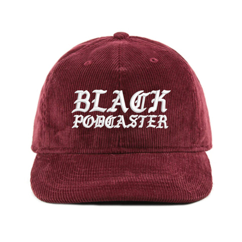 Black Podcaster Corduroy Hat