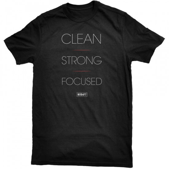Never4Fit - Clean Strong Focus Tee - Black