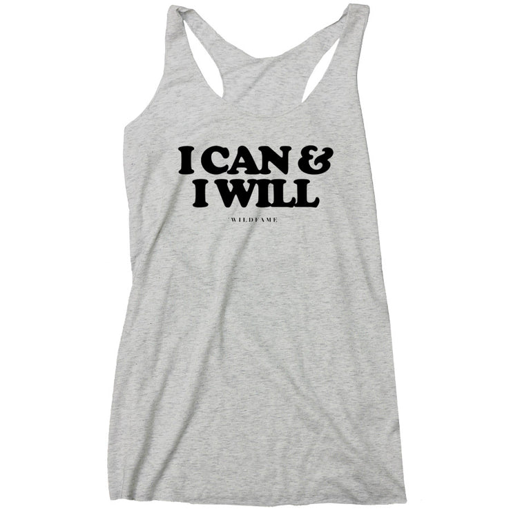 Wild Fame - Can And Will Racerback Tank (Ladies)