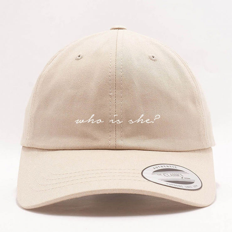 WHO IS SHE? DAD HAT - STONE